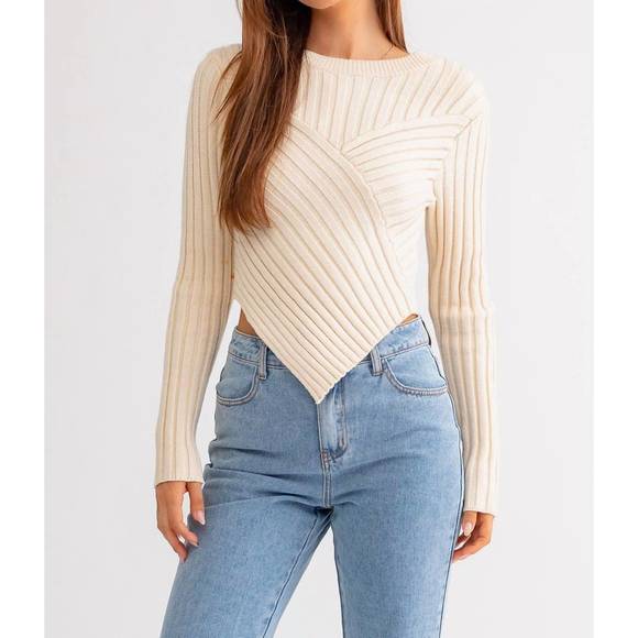 LE LIS Other - NEW LE LIS asymmetrical hem sweater top in cream